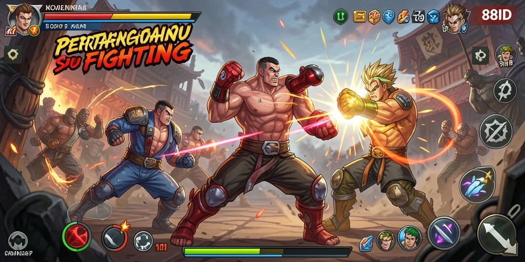 Tampilan permainan Fighting yang mendebarkan di 88ID.