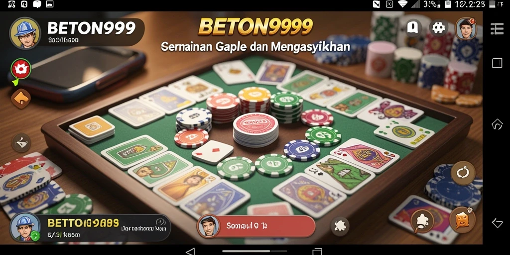 Tampilan gameplay seru dari permainan Gaple BETON999.