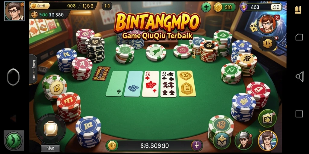 Gameplay seru BINTANGMPO dengan suasana permainan QiuQiu yang menawan.