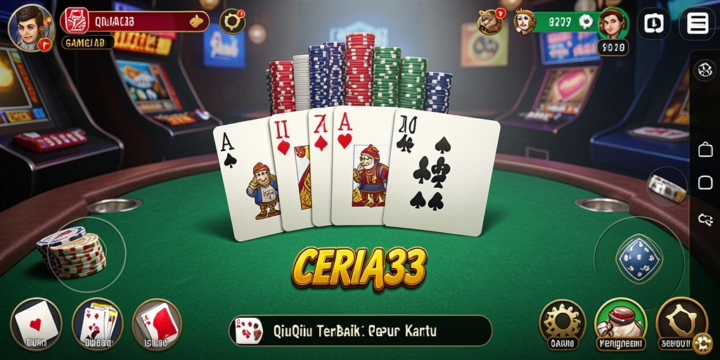 Tampilan gameplay QiuQiu yang menarik dan seru di CERIA33.