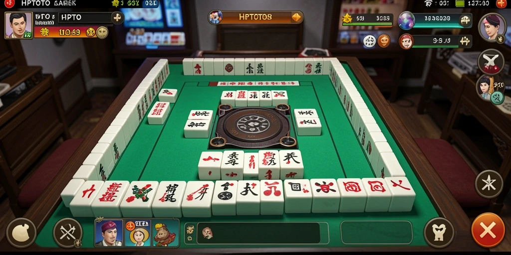 Screenshot HPTOTO menampilkan gameplay Mahjong yang seru dan menarik.