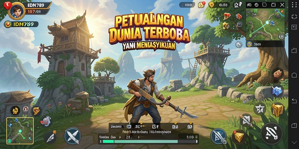 Tampilan gameplay Open World yang menakjubkan di IDN789.