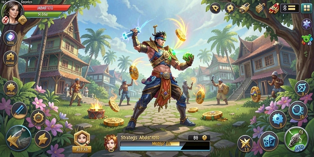 Screenshot dari gameplay JABARTOTO memperlihatkan aksi strategi yang mendebarkan.