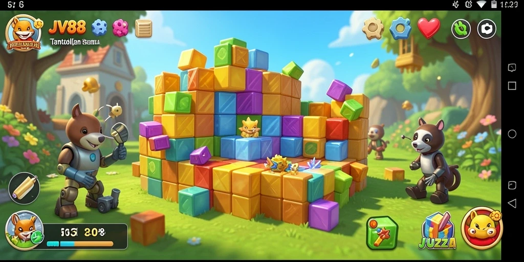 Gameplay seru JV88 menampilkan teka-teki menantang yang menyenangkan.
