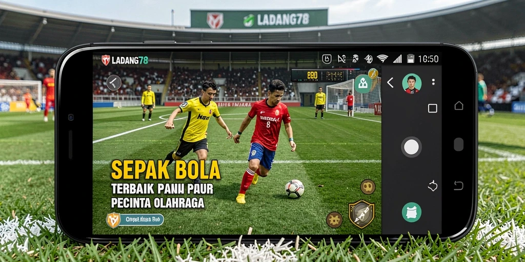 Screenshot menampilkan gameplay seru LADANG78 dengan aksi sepak bola yang mendebarkan.