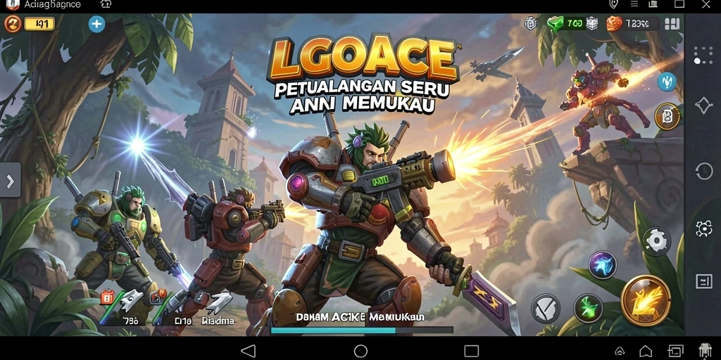 Screenshot menunjukkan aksi seru dari gameplay LGOACE.