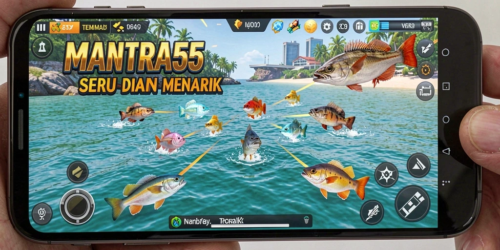 Tampilan gameplay seru Tembak Ikan di MANTRA55.