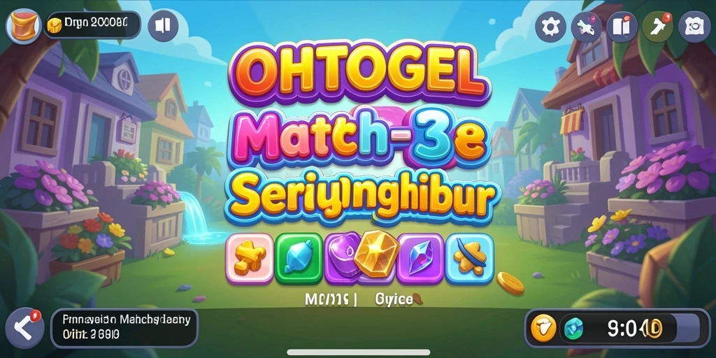 Tampilan menarik dari gameplay OHTOGEL dengan kombinasi match-3 yang seru.