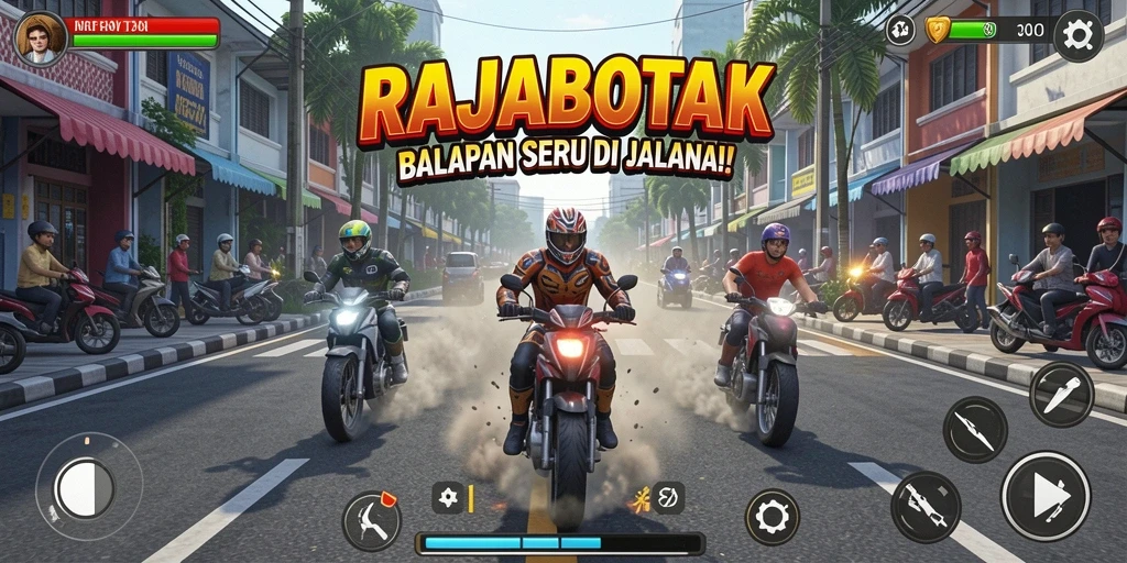 Tampilan menakjubkan dari gameplay seru RAJABOTAK.