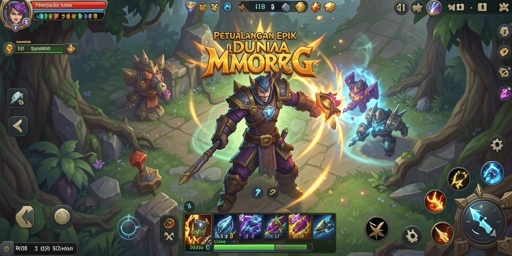 Tampilan gameplay menakjubkan dari RK88 dalam dunia MMORPG.
