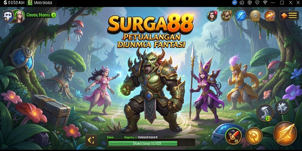 Tampilan gameplay SURGA88 menunjukkan aksi petualangan yang seru dan menantang.
