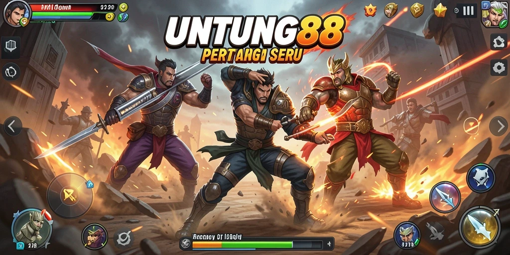 Tampilan pertarungan mendebarkan di UNTUNG88 dengan karakter yang menarik.