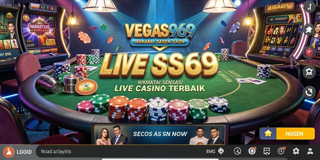 Screenshot menampilkan suasana permainan Live Casino yang menarik.