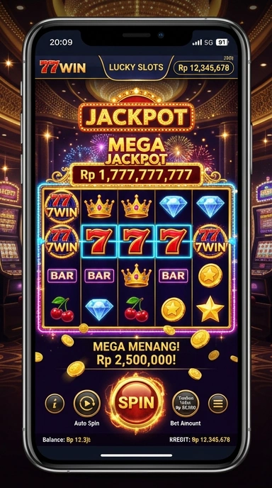 Screenshot aplikasi 77win yang menunjukkan antarmuka yang ramah pengguna.